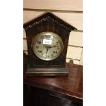 Large Victorian mantel clock with pendulum.