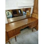 Retro teak Macintosh Kirkcaldy dressing table with long John mirror .