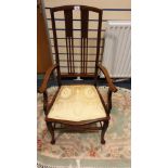 Beautiful example of an Edwardian arm chair .