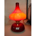 Italian glass mushroom lamp.