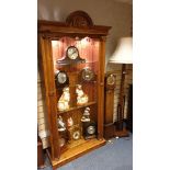 Large Stunning pine display cabinet with glass shelves Corinthian Columns and prince of Wales