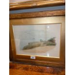 Early water colour depicting Possible scottish Scene of fife forth signed R Rule dated 1885