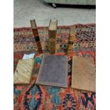 Collection of old antique books .