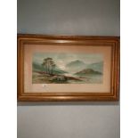 Early Scottish picture titled Loch Nevis in fitted frame..