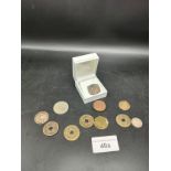Lot of coins includes oriental coins , old coins etc .