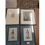 Lot of collectable military guard pictures together with 1900s portrait.