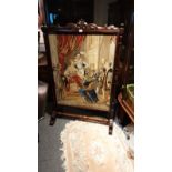 Huge Good Quality Victorian Style Tapestry Fire Screen Measures 151cms by 100 cms .