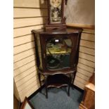 19th century ornate corner cabinet in lovely condition .