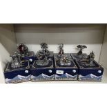 Shelf of Tudor mint Myths And Legends Cast Metal Figures boxed.