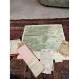 Vintage map , autograph book etc. .