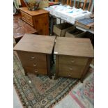 Pair of modern contemporary 3 drawer bedside cabinets.