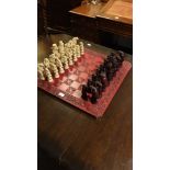 Fantastic Wild Animal Chess Set with Ornate Chess Board measures 60 cms by 60cms Tallest Chess Piece