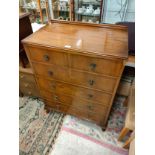 1930/40s 2 over 4 chest of drawers on queen Anne leg supports .