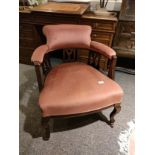 Edwardian parlour tub chair.