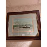 Boat Scene on loch water colour signed Martin conway 85.