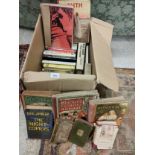 Box of books to include chatterbox , , the night comers , Agatha Christie etc .