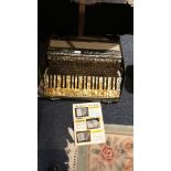 Hohner Accordion stunning Example with mother of pearl buttons and mother of pearl design working in