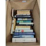 Box of books with titles of Frederick Forsyth etc .