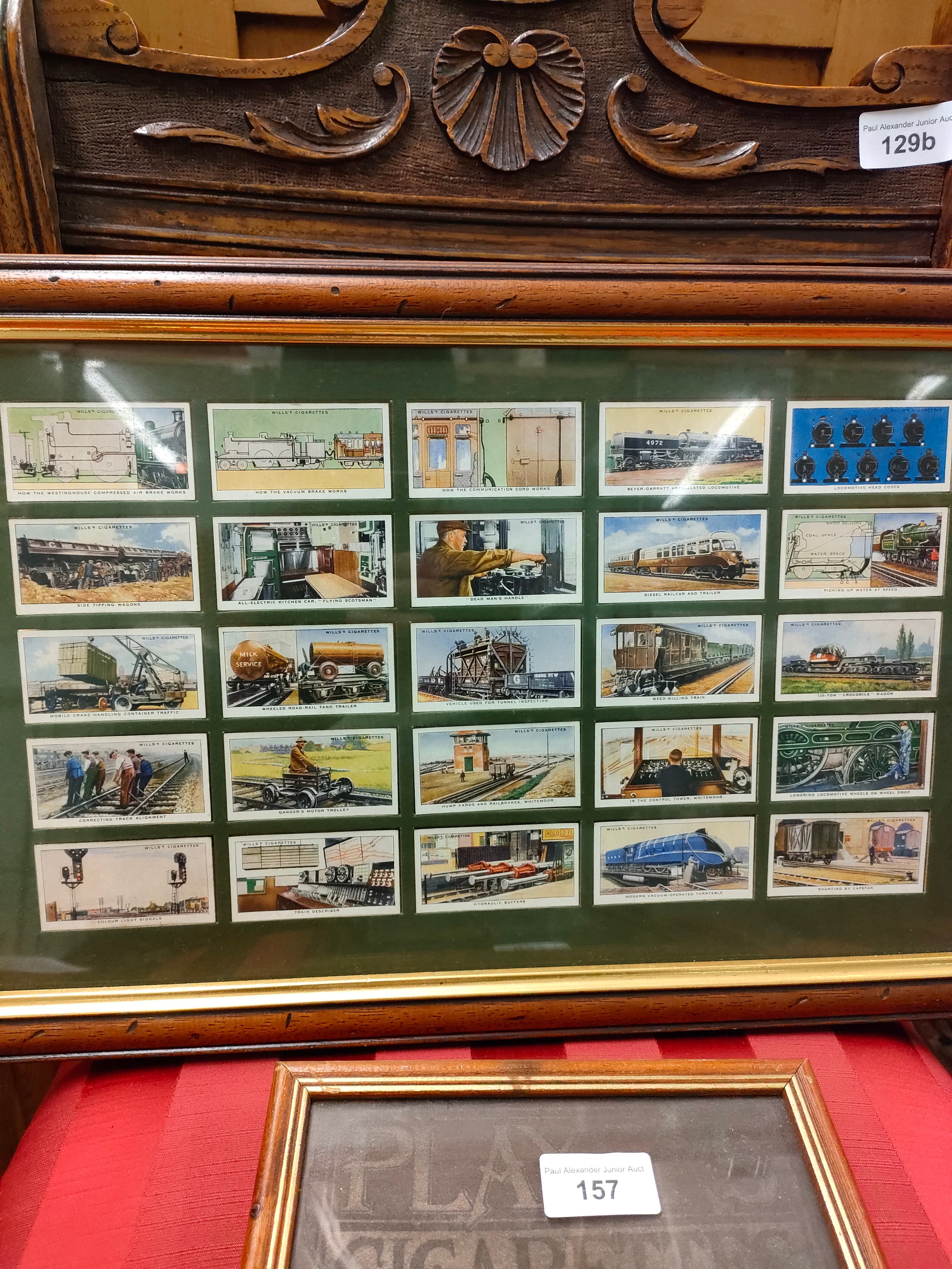 2 framed cigarette s cards train and birds includes wills . - Image 3 of 4