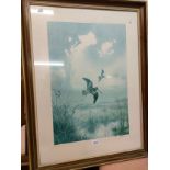 Large print depicting bird scene signed JC Harrison.