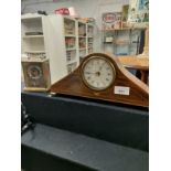 Edwardian style inlaid battery lock with workings together with other clock .