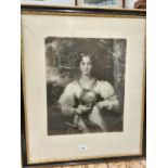 Early portrait of a woman titled miss west engraved by Norman hirst .