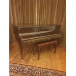 John brinsmead and sons baby grand piano with stool .