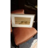 Water colour depicting mountain scene signed R S Legs.