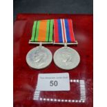 WWII Medal Pair - 1939-1945 War and Defence Medal.