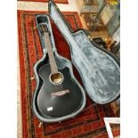 Casme sonic model Acoustic guitar with guitar hard case .