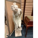 Large nude lady garden figure.