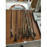 Collection of violin bows .