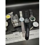 Lot of watches to include military watches , Seiko watch af , sempre watch etc .