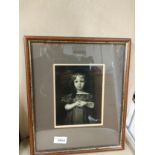 William dyce R A portrait of artist nephew framed .