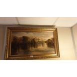 Early morning River Tay oil painting on canvas measure 84cm x51 cm Aberfeldy by Andrew Welsh .