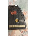Vintage Musical Zither with Welt Record to inside .