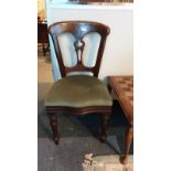 Early Victorian Parlour / Bedroom Chair Rosewood Newly Recovered .