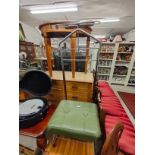 Mid century Bradley ltd trouser holder with leather fitted chair.