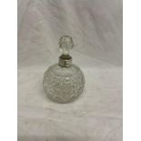 Silver collard perfume bottle .