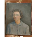 Oil painting of portrait of a woman signed ?.