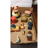 Selection of early 1950s 60s Toys and Banks to include Noddy Bank mr Pig Bank Noddy And big Ears