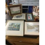 Lot of water colours etc .