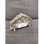 Eik tinn 325 hall marked Norway pewter toast rack .