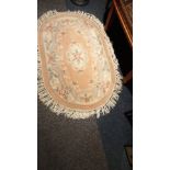 Oriental Fringed rug 138cms x 94cms .