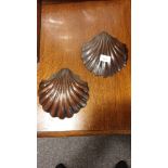 Pair of Victorian Walnut Shell Wall Plaques.