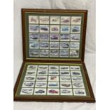 2 framed sets 90 anniversary 1903 1993 vauxhall cars cards.