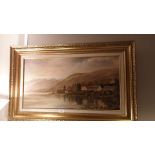 Scottish oil Painting on Canvas Kenmore by Andrew Welsh 90 x 56 cms .