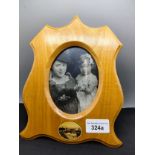 1900s mauchline ware beautiful photo frame titled Black water foot.