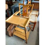 Antique child's metamorphic baby s high chair .