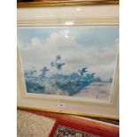 Large limited edition picture doves flying signed JC Harrison.